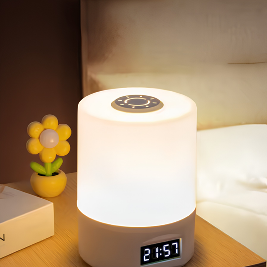 Lámpara LED Táctil con Reloj Digital