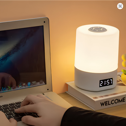 Lámpara LED Táctil con Reloj Digital